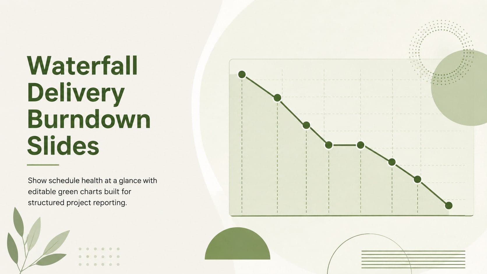 Waterfall Delivery Burndown Slides preview