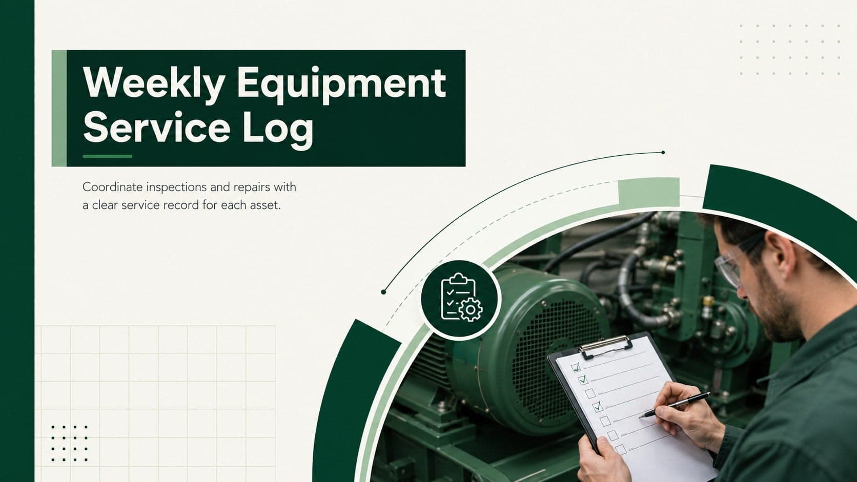 Weekly Equipment Service Log preview