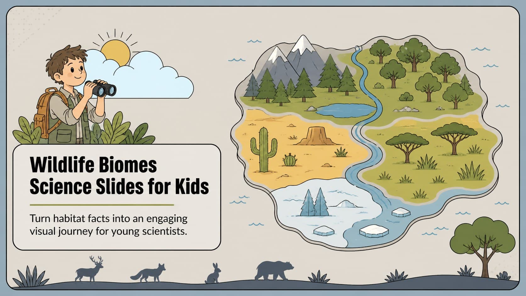 Wildlife Biomes Science Slides for Kids preview