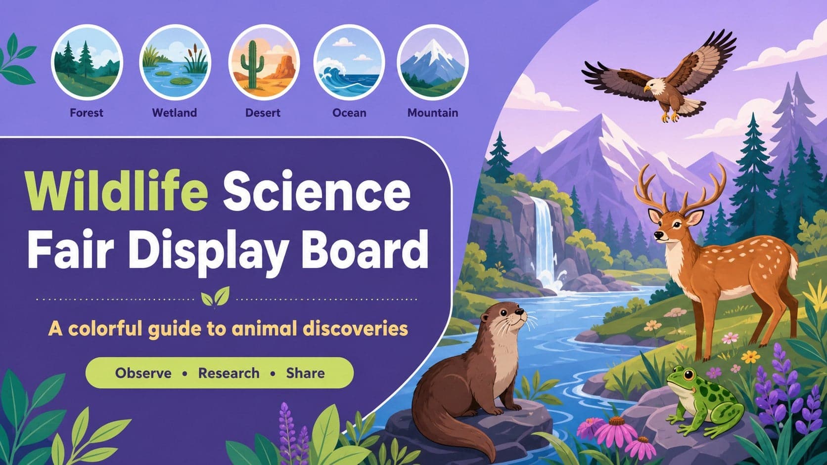 Wildlife Science Fair Display Board preview