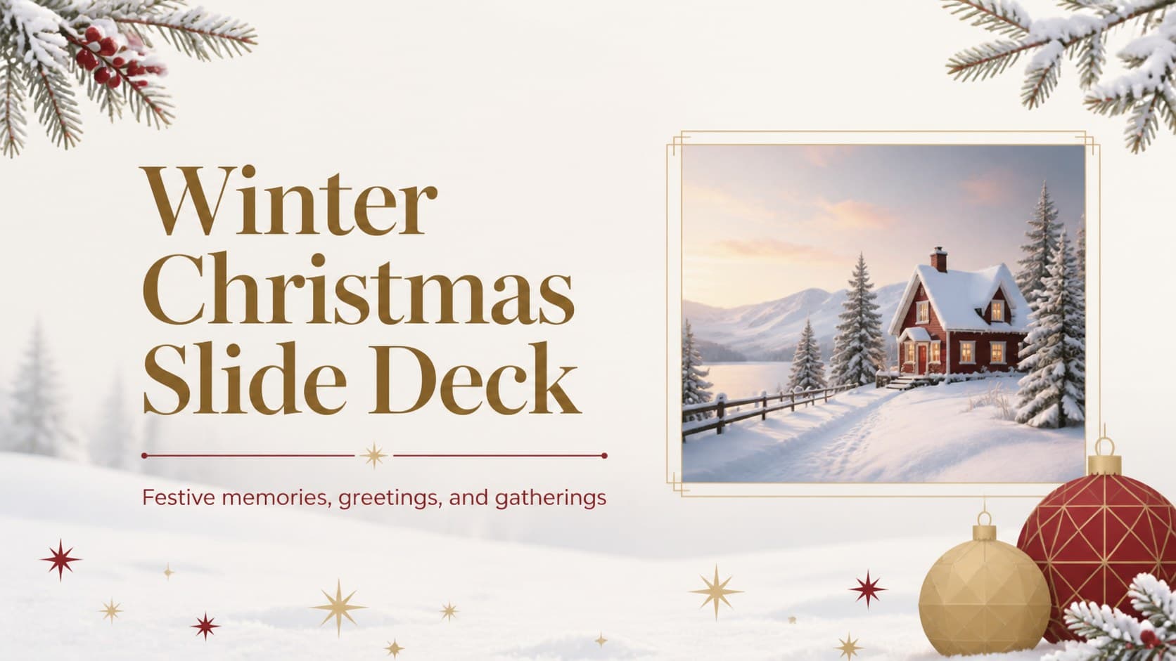 Winter Christmas Slide Deck preview