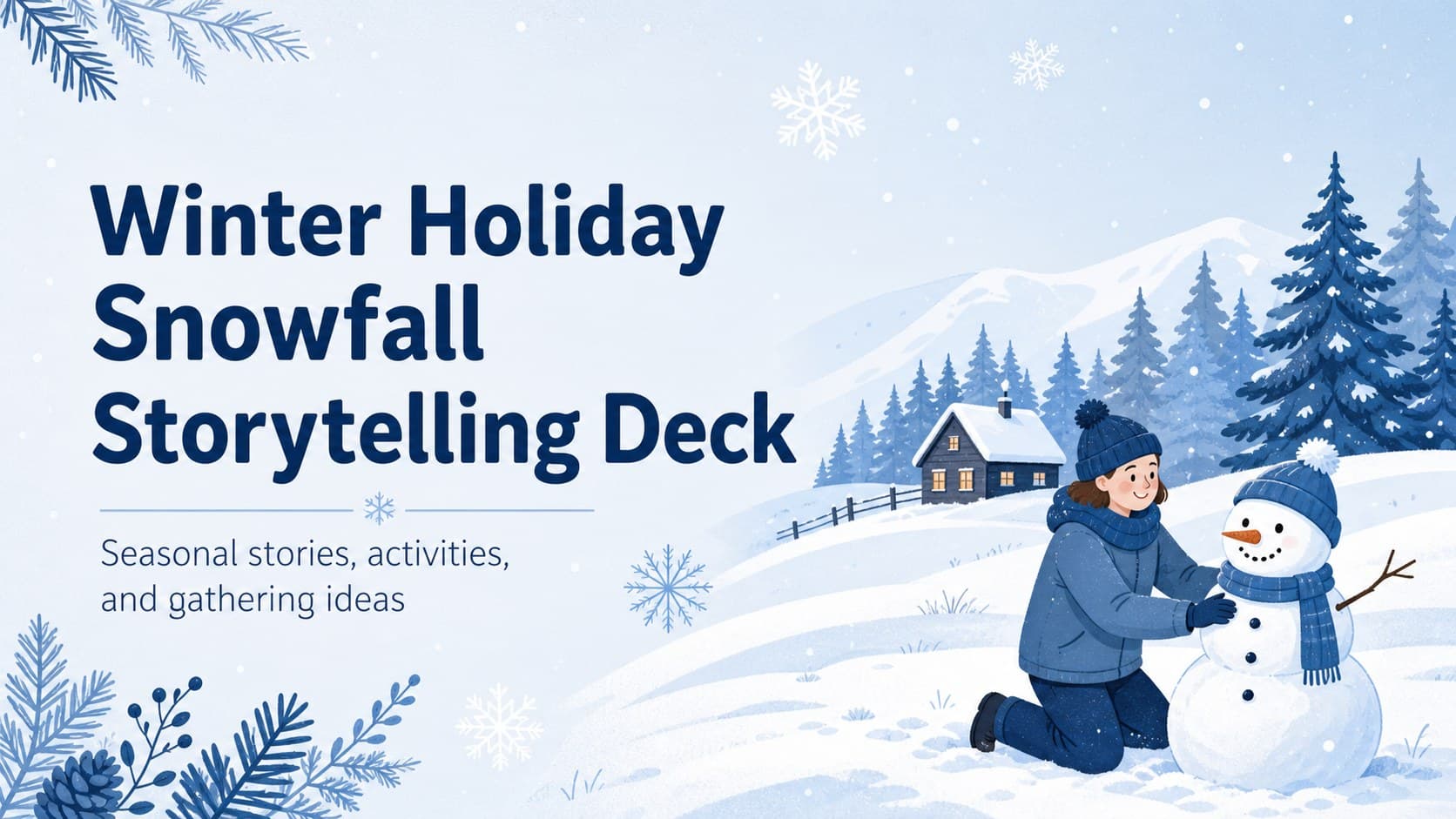 Winter Holiday Snowfall Storytelling Deck preview