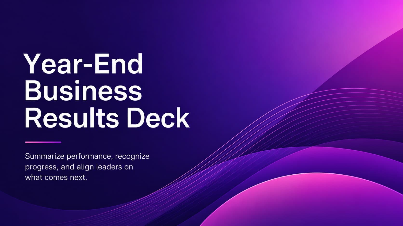 Year-End Business Results Deck preview