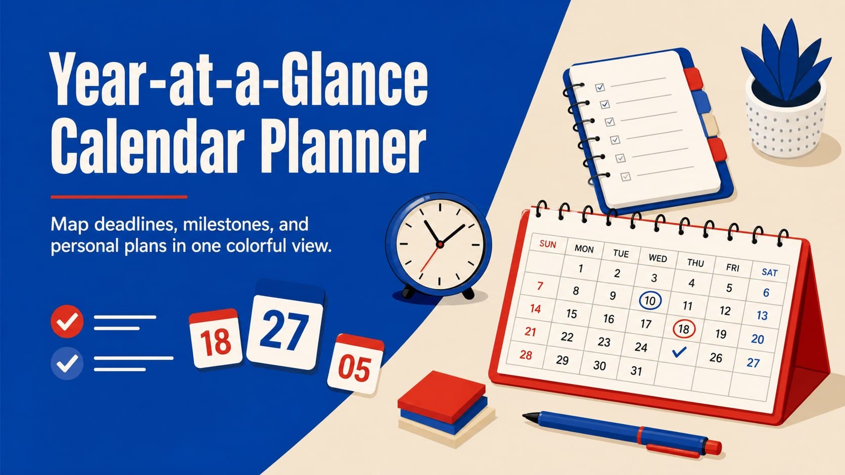 Year-at-a-Glance Calendar Planner preview