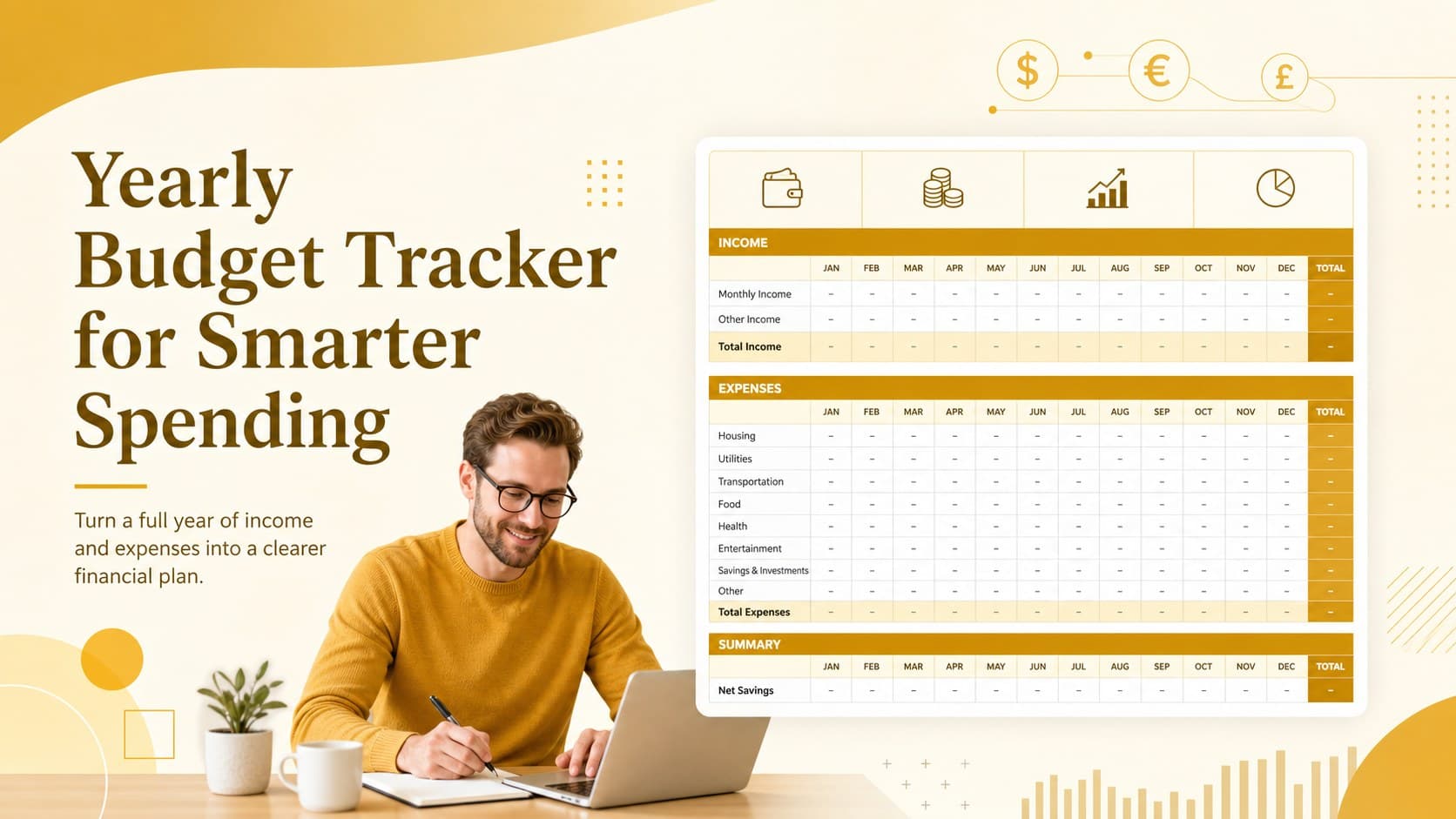 Yearly Budget Tracker for Smarter Spending preview