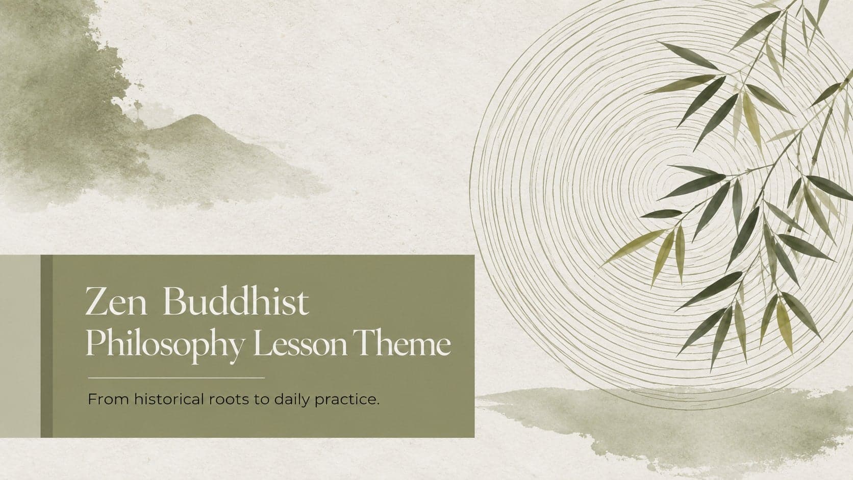 Zen Buddhist Philosophy Lesson Theme preview