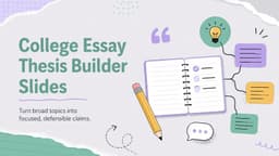 College Essay Thesis Builder Slides preview